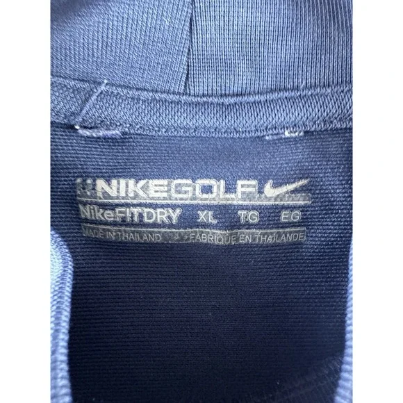 Nike Golf Dri Fit Long Sleeve Mock Neck Shirts XL Blue Black 2 Lot - Picture 13 of 15